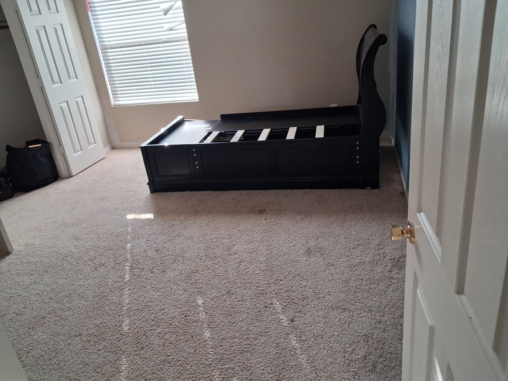 Bedroom being cleared during the removal job